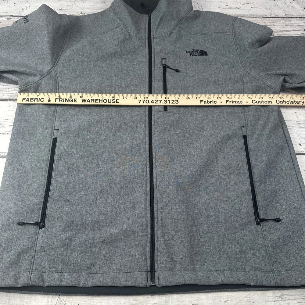 Mens XL The North Face Gray Full Zip Up Jacket Amazon Logo On Arm